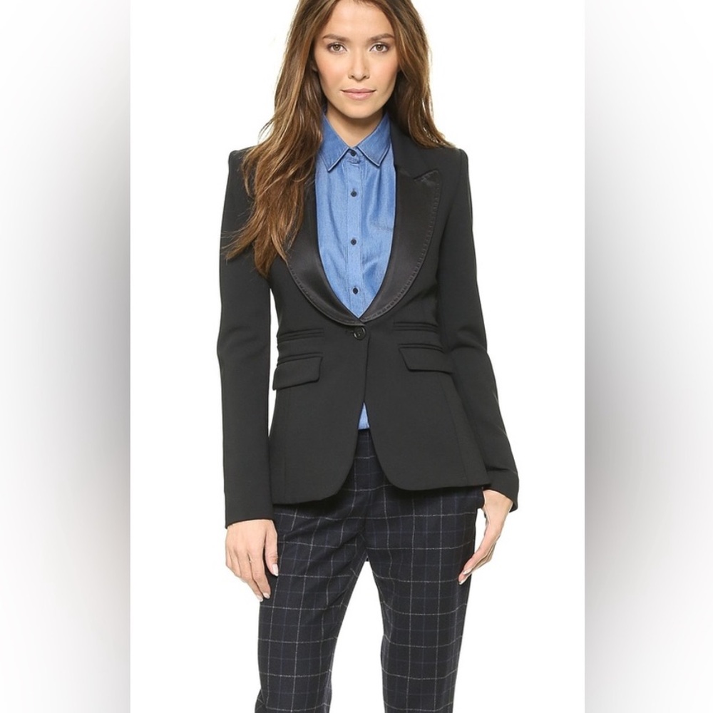 Smythe Peaked Lapel Tuxedo Blazer Size 4